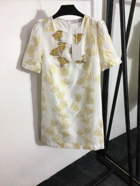 23ss summer dresses women dress womens designer clothing heavy sequin studded beaded flower sparkly silk blend round neck short-sleeved dres, Black;gray 
23ss summer dresses women dress womens designer clothing heavy sequin studded beaded flower sparkly silk blend round neck short-sleeved dres, Black;gray