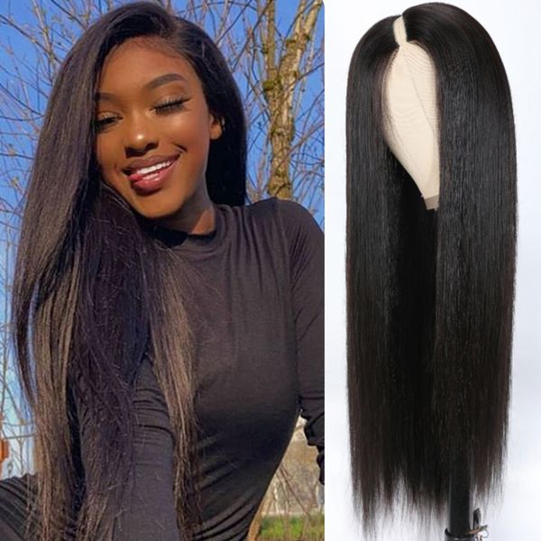 brazilian straight v part wig human hair 30 inch no leave out this part human hair wig for women middle part wig, Black;brown
brazilian straight v part wig human hair 30 inch no leave out this part human hair wig for women middle part wig, Black;brown