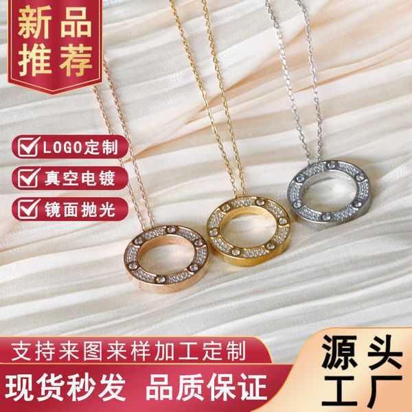 counter quality c card big cake titanium steel sky star necklace women's full diamond light luxury colorless fashion 24k rose gold lock, Black
counter quality c card big cake titanium steel sky star necklace women's full diamond light luxury colorless fashion 24k rose gold lock, Black