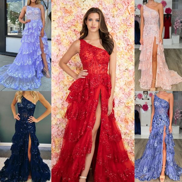 sparkling tulle prom dress 2k23 ruffle high slit skirt corset one-shoulder pageant formal evening event party runway black-tie gala wedding, Red
sparkling tulle prom dress 2k23 ruffle high slit skirt corset one-shoulder pageant formal evening event party runway black-tie gala wedding, Red