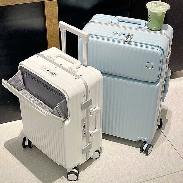 front opening luggage compartment side opening boarding trolley box 20 inch female small lightweight travel box silent universal wheel 23061 
front opening luggage compartment side opening boarding trolley box 20 inch female small lightweight travel box silent universal wheel 23061