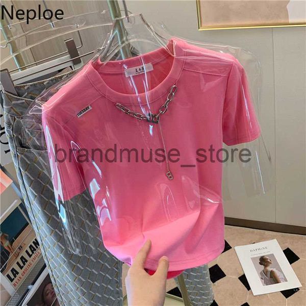 women's t-shirt neploe 2023 hong kong femme high street summer girls tees simple o-neck temperament short sleeve casual solid t-shirts, White
women's t-shirt neploe 2023 hong kong femme high street summer girls tees simple o-neck temperament short sleeve casual solid t-shirts, White