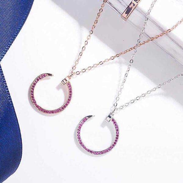 internet celebrity s925 sterling silver carti nail necklace women's full diamond micro inlaid jewelry powder collar chain creativity ca, Black
internet celebrity s925 sterling silver carti nail necklace women's full diamond micro inlaid jewelry powder collar chain creativity ca, Black