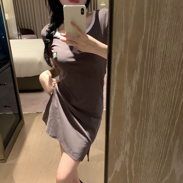 women's casual dresses designer summer fashion brands womens tank dress knitted cotton u neck sleeveless solid dresses, Black;gray
women's casual dresses designer summer fashion brands womens tank dress knitted cotton u neck sleeveless solid dresses, Black;gray
