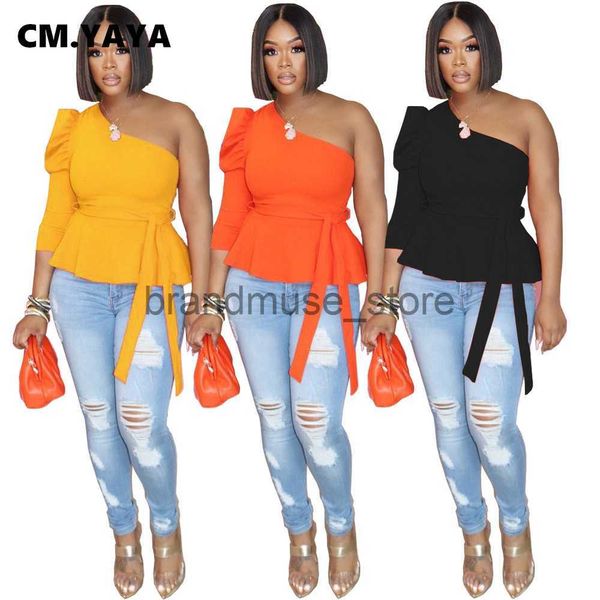 women's t-shirt cm.yaya women skew neck lantern long sleeve with sashes croped t-shirt for streetwear j230619, White
women's t-shirt cm.yaya women skew neck lantern long sleeve with sashes croped t-shirt for streetwear j230619, White