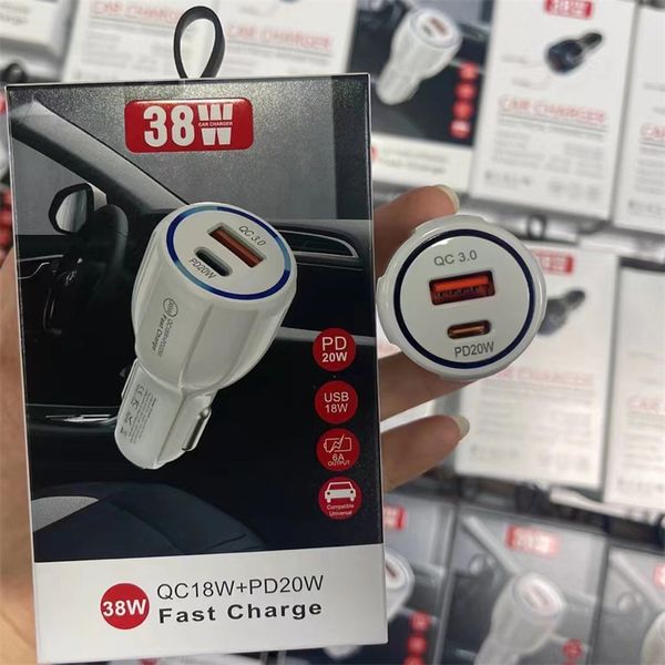 38w qc3.0 usb phone 3a power outlet adapter pd type-c fast car charger for xiaomi samsung iphone huawei with box
38w qc3.0 usb phone 3a power outlet adapter pd type-c fast car charger for xiaomi samsung iphone huawei with box