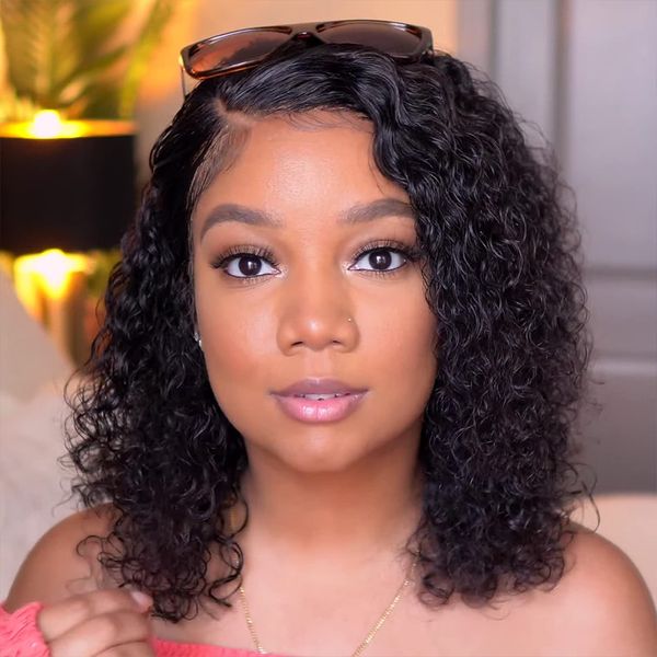 cut human hair wigs for women curly part lace wig brazilian right side part short bob wigs humain, Black;brown
cut human hair wigs for women curly part lace wig brazilian right side part short bob wigs humain, Black;brown