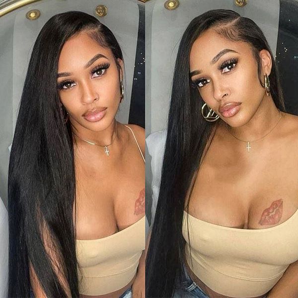 hd lace frontal wig bone straight 13x4 lace front human hair wigs for black women brazilian 36 inch transparent 4x4 closure wig, Black;brown
hd lace frontal wig bone straight 13x4 lace front human hair wigs for black women brazilian 36 inch transparent 4x4 closure wig, Black;brown