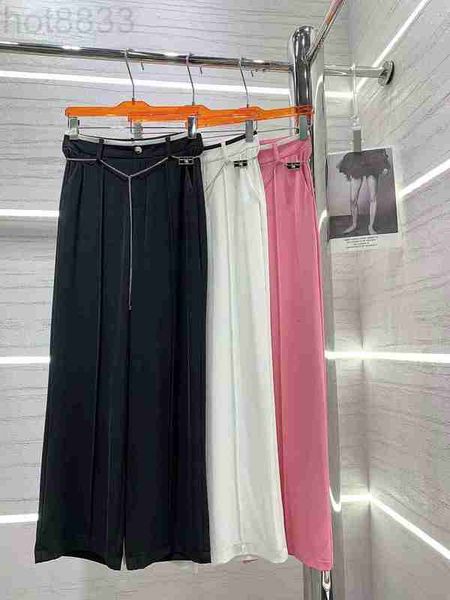 women's pants & capris designer summer new fashion metal chain belt decoration loose slim wide leg casual for women 1mss, Black;white
women's pants & capris designer summer new fashion metal chain belt decoration loose slim wide leg casual for women 1mss, Black;white