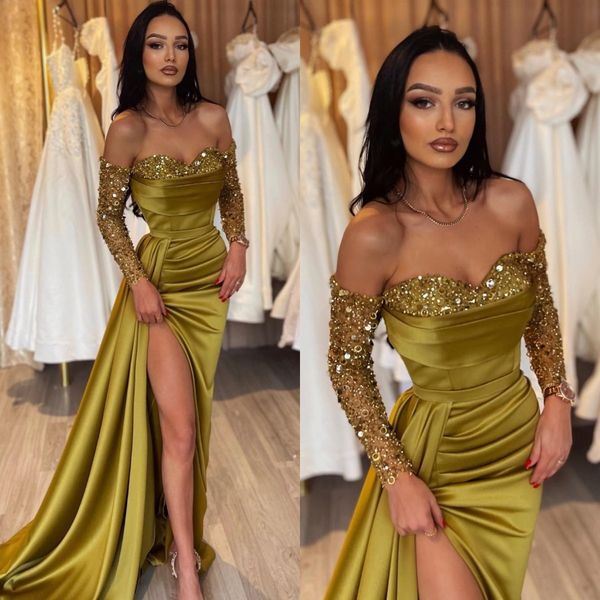 elegant prom dresses sequins sweetheart sleeves party evening gowns split formal long special occasion dress, Black
elegant prom dresses sequins sweetheart sleeves party evening gowns split formal long special occasion dress, Black