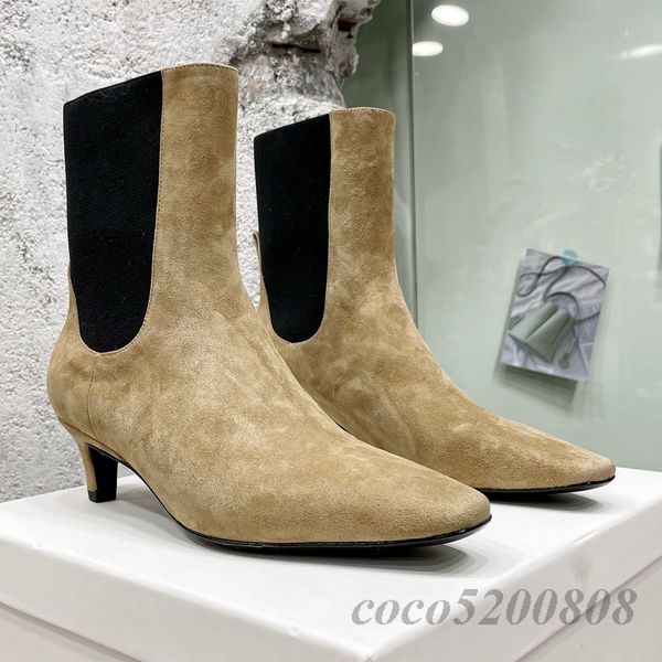 women ankle boots fashion genuine suede leather women short boots mixed color little high heels chelsea booties shoes woman 2023, Black;white
women ankle boots fashion genuine suede leather women short boots mixed color little high heels chelsea booties shoes woman 2023, Black;white