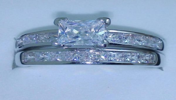 wholesize 5678910 jewelry 10kt white gold filled z princess cut simulated diamond wedding ring set gift with box9415247, Silver
wholesize 5678910 jewelry 10kt white gold filled z princess cut simulated diamond wedding ring set gift with box9415247, Silver