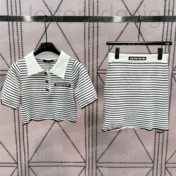 plus size dresses designer striped knitted t shirts skirts women dress sets letters design knits summer vacation style polo shirt two piece, Black
plus size dresses designer striped knitted t shirts skirts women dress sets letters design knits summer vacation style polo shirt two piece, Black