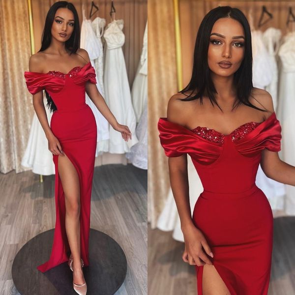 elegant red prom dresses sequins off shoulder party evening gowns backless split formal long special occasion dress, Black
elegant red prom dresses sequins off shoulder party evening gowns backless split formal long special occasion dress, Black