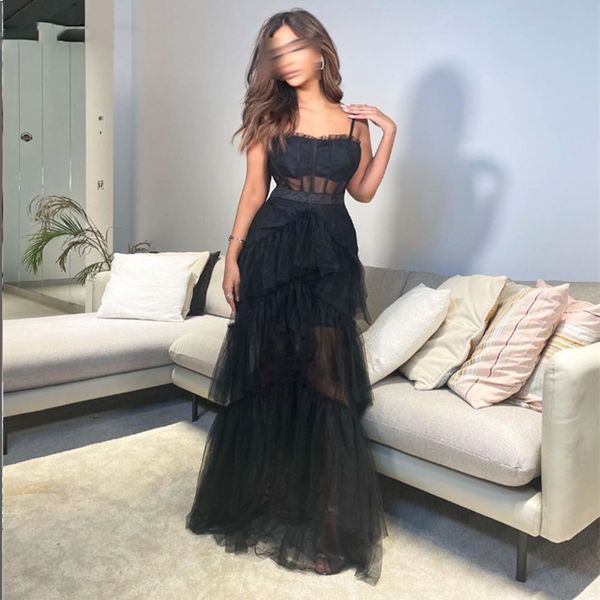 black tulle prom dresses tiered pleated evening gowns floor length formal occasion dress vestidos de noche
black tulle prom dresses tiered pleated evening gowns floor length formal occasion dress vestidos de noche