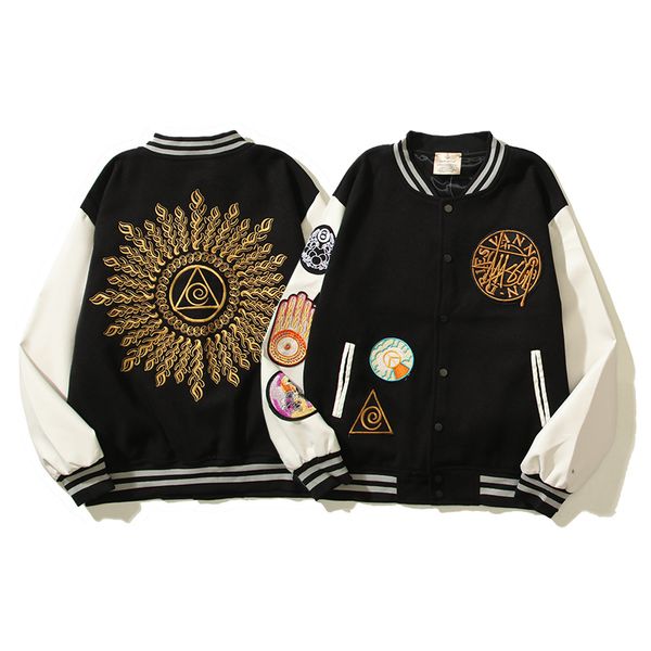 baseball jackets outerwear men hip hop ovesized embroidery colorblock coats men's fashion coat casual big size, Black;brown
baseball jackets outerwear men hip hop ovesized embroidery colorblock coats men's fashion coat casual big size, Black;brown