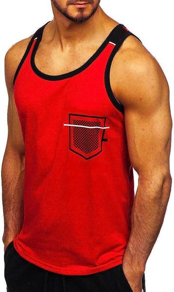 sleeveless pocket print solid color crew neck men tank sport muscle cotton casual t, White;black
sleeveless pocket print solid color crew neck men tank sport muscle cotton casual t, White;black