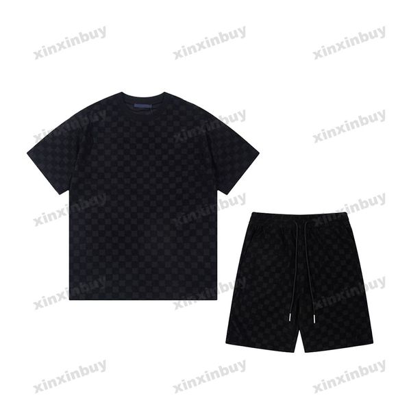 xinxinbuy men designer tee t shirt 23ss plaid jacquard towel fabric sets short sleeve cotton women white black xs-2xl, Black;brown
xinxinbuy men designer tee t shirt 23ss plaid jacquard towel fabric sets short sleeve cotton women white black xs-2xl, Black;brown