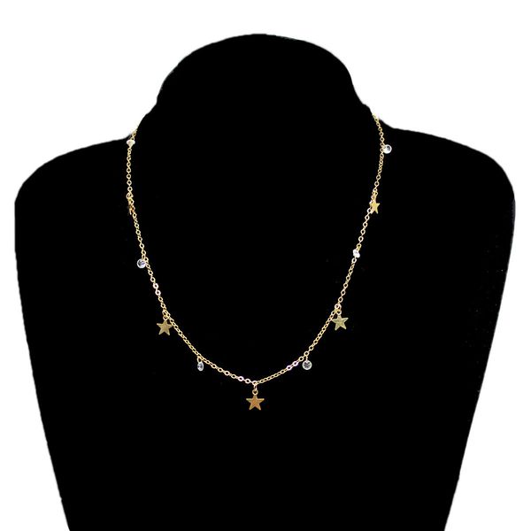popular pentagram shape necklace woman, simple zircon star-shaped necklace pendant handmade necklace wholesale cool accessories personality, Silver
popular pentagram shape necklace woman, simple zircon star-shaped necklace pendant handmade necklace wholesale cool accessories personality, Silver