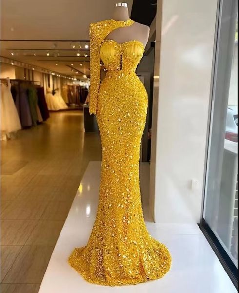 arabic yellow prom dress one shoulder aso ebi gold luxurious sparkly evening dresses beaded sequins prom dresses feather formal party second, Black
arabic yellow prom dress one shoulder aso ebi gold luxurious sparkly evening dresses beaded sequins prom dresses feather formal party second, Black