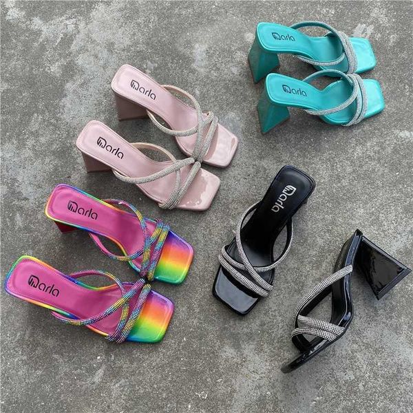 water diamond thick for women summer outwear 2023 new style fairy dress with high heel sandals, Black
water diamond thick for women summer outwear 2023 new style fairy dress with high heel sandals, Black
