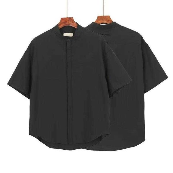 f of g fog season 6 main neck button casual versatile short sleeve shirt, White;black
f of g fog season 6 main neck button casual versatile short sleeve shirt, White;black