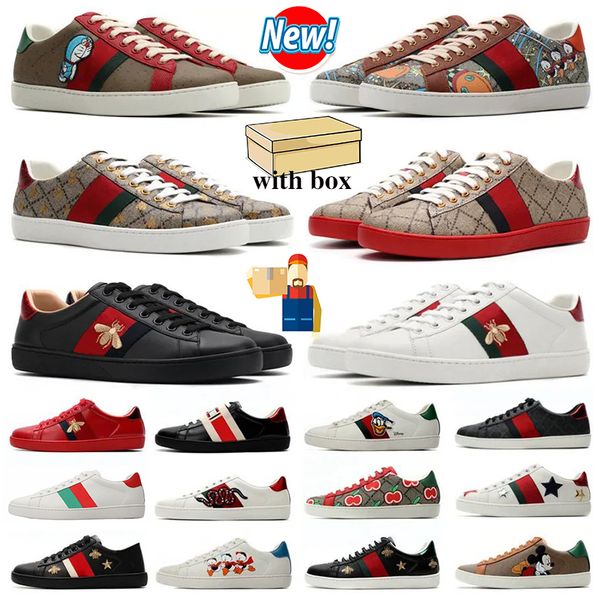 2023 luxury designer shoes mens italy bee ace casual shoes women white flat leather shoe green red stripe embroidered couples trainers sneak, Black
2023 luxury designer shoes mens italy bee ace casual shoes women white flat leather shoe green red stripe embroidered couples trainers sneak, Black