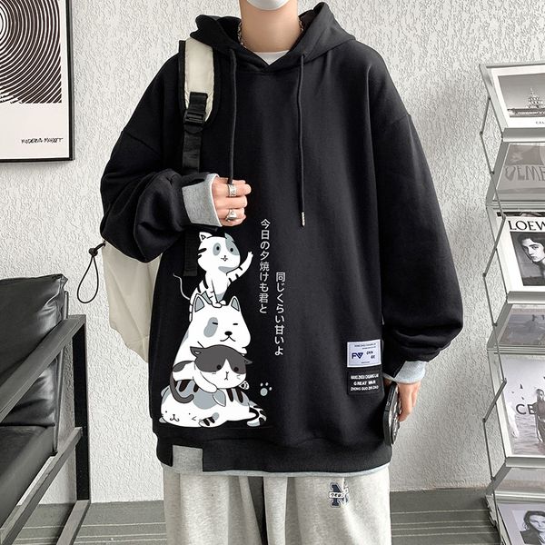 new men's cartoonl anime cat sweatshirt foam print couple hoodie long sleeve loose japanese harajuku street boy pullover sweater, Black
new men's cartoonl anime cat sweatshirt foam print couple hoodie long sleeve loose japanese harajuku street boy pullover sweater, Black
