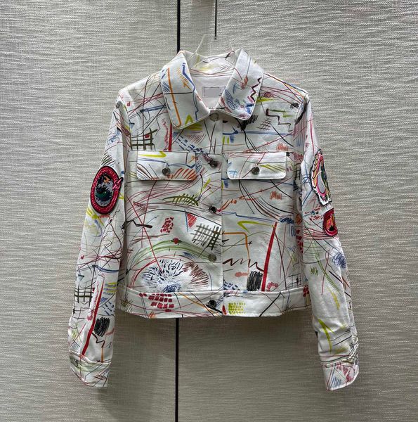 european fashion brand hand painted color graffiti jean jacket, Black;brown
european fashion brand hand painted color graffiti jean jacket, Black;brown