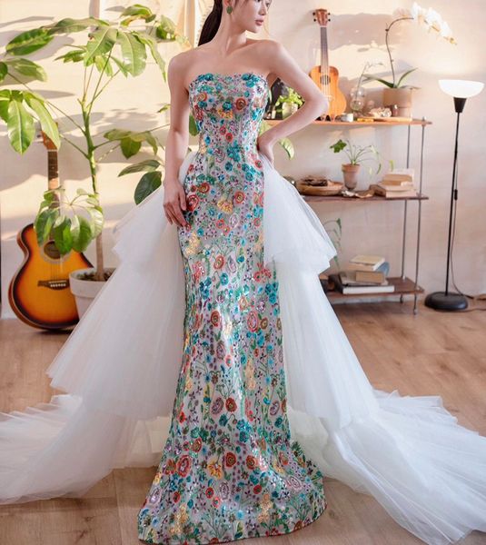 luxury colorful mermaid prom formal dresses strapless ruffles tiered lace floral 3d flowers evening girls pageant gowns 2023 robe de soiree, Black
luxury colorful mermaid prom formal dresses strapless ruffles tiered lace floral 3d flowers evening girls pageant gowns 2023 robe de soiree, Black