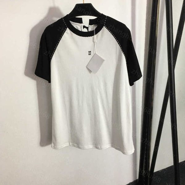 23ss tee womens t-shirt womens designer clothing round neck pure cotton black and white short-sleeved t-shirt with back bow tie womens cloth
23ss tee womens t-shirt womens designer clothing round neck pure cotton black and white short-sleeved t-shirt with back bow tie womens cloth