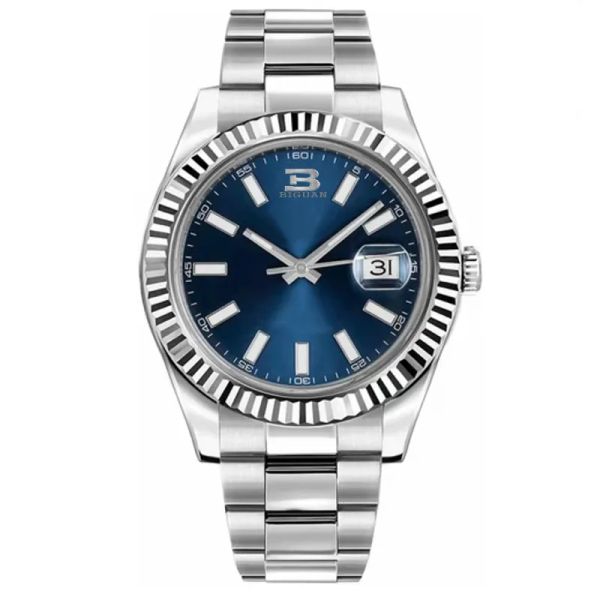 men watch gray baton 41mm blue watch smooth mens automatic watches mechanical sapphire montre de luxe watches oyster band wrsitwatch, Slivery;brown
men watch gray baton 41mm blue watch smooth mens automatic watches mechanical sapphire montre de luxe watches oyster band wrsitwatch, Slivery;brown