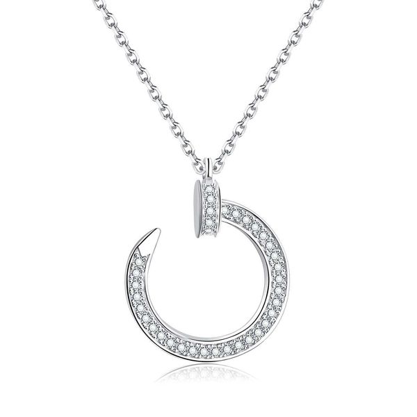 internet celebrity s925 silver mosaic stone women's necklace carti classic nail with 18k rose gold plated japanese and korean collar ch, Black
internet celebrity s925 silver mosaic stone women's necklace carti classic nail with 18k rose gold plated japanese and korean collar ch, Black