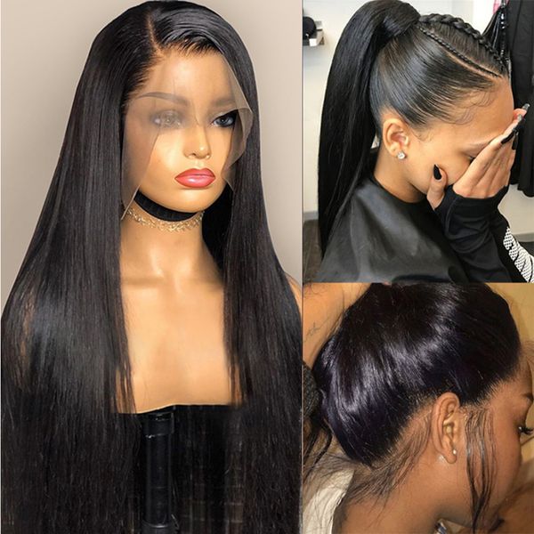 straight lace front wig 30 32 inch lace frontal human hair wigs preplucked 4x4 closure wig transparent 13x4 360 lace frontal wig, Black;brown
straight lace front wig 30 32 inch lace frontal human hair wigs preplucked 4x4 closure wig transparent 13x4 360 lace frontal wig, Black;brown