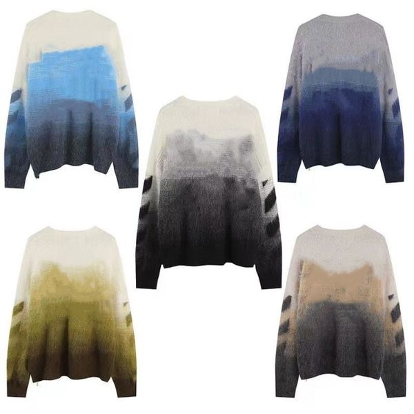 mens designer sweaters splice tie dye pattern classic design trend thickened knitwear streetwear knits fashion winter sweater hoodies stripe, White;black
mens designer sweaters splice tie dye pattern classic design trend thickened knitwear streetwear knits fashion winter sweater hoodies stripe, White;black