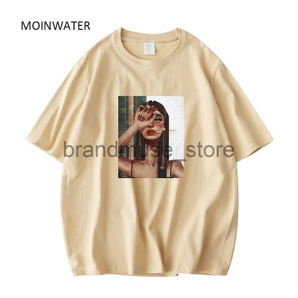 women's t-shirt moinwater 2021 new abstract print t-shirts for women khaki green cotton short sleeve summer lady oversized tees mt2103, White
women's t-shirt moinwater 2021 new abstract print t-shirts for women khaki green cotton short sleeve summer lady oversized tees mt2103, White