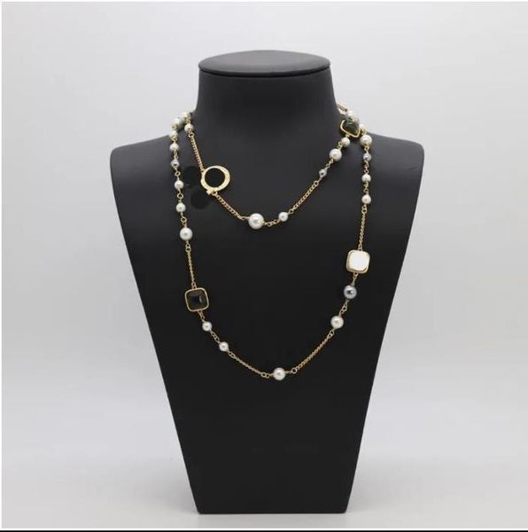 pendant necklaces simple and versatile black white square acrylic grey color pearl double layer gold-plated women's sweater chain, Silver
pendant necklaces simple and versatile black white square acrylic grey color pearl double layer gold-plated women's sweater chain, Silver