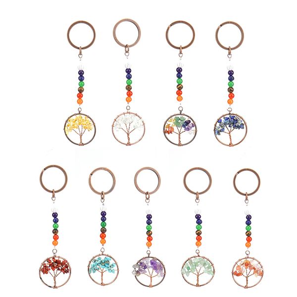 colorful life tree keychain natural crystal stone keychain chakra yoga energy stone keyring key chains, Silver
colorful life tree keychain natural crystal stone keychain chakra yoga energy stone keyring key chains, Silver
