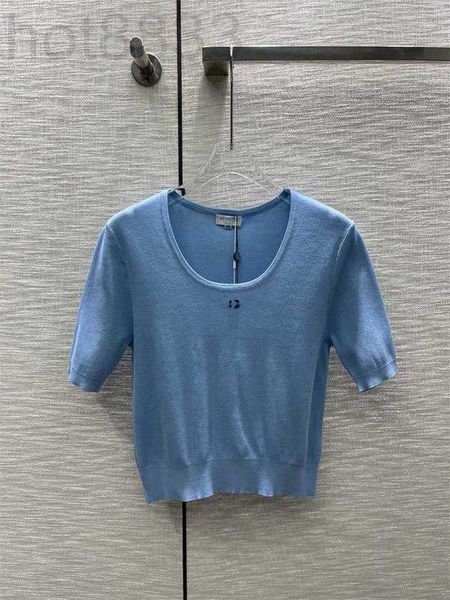 women's knits & tees designer summer new simple style elastic versatile embellishment round neck short sleeve knit shirt for women bs5e, White
women's knits & tees designer summer new simple style elastic versatile embellishment round neck short sleeve knit shirt for women bs5e, White