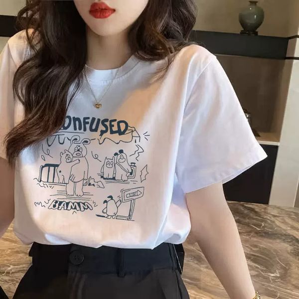 women's t-shirt short sleeves tshirt designer t shirt lady hoodie letters printed cotton tee anine bing summer fashion women cresw neck, White;black
women's t-shirt short sleeves tshirt designer t shirt lady hoodie letters printed cotton tee anine bing summer fashion women cresw neck, White;black
