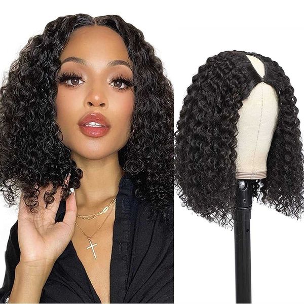 nxy hair wigs glueless u v part wig 14 inch short bob no leave out deep curly synthetic for women natural color 230619, Black
nxy hair wigs glueless u v part wig 14 inch short bob no leave out deep curly synthetic for women natural color 230619, Black