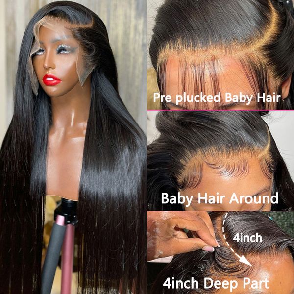 30 36 inch straight lace front wig human hair brazilian 13x4 transparent lace frontal wig 13x6 hd bone straight wigs, Black;brown
30 36 inch straight lace front wig human hair brazilian 13x4 transparent lace frontal wig 13x6 hd bone straight wigs, Black;brown