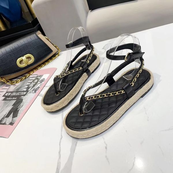 women summer sandals fasshion thong sandals chain espadrilles sewing leisure beach flats runway outfit gladiator sandals woman, Black;white
women summer sandals fasshion thong sandals chain espadrilles sewing leisure beach flats runway outfit gladiator sandals woman, Black;white