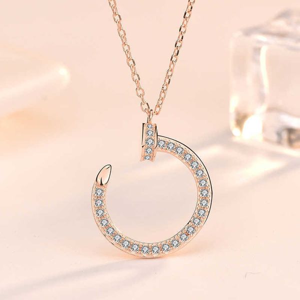 internet celebrity liming silver jewelry 925 sterling full bored nail necklace feminine style popular 18k rose gold premium collar, Black
internet celebrity liming silver jewelry 925 sterling full bored nail necklace feminine style popular 18k rose gold premium collar, Black