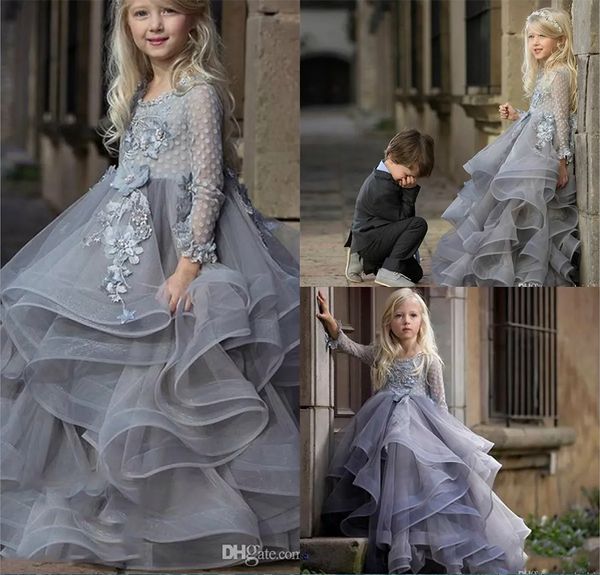 tiered tulle little girls pageant dresses jewel neck lace 3d floral appliqued pearl flower girls dress modest long sleeve kids wedding gowns, White;blue
tiered tulle little girls pageant dresses jewel neck lace 3d floral appliqued pearl flower girls dress modest long sleeve kids wedding gowns, White;blue