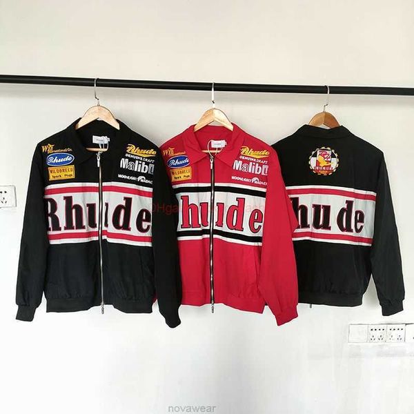 designer clothing fashion brand coats rhude emblem embroidery letter small flip collar zipper coat pilot jacket spring autumn coat men women, Black;brown
designer clothing fashion brand coats rhude emblem embroidery letter small flip collar zipper coat pilot jacket spring autumn coat men women, Black;brown
