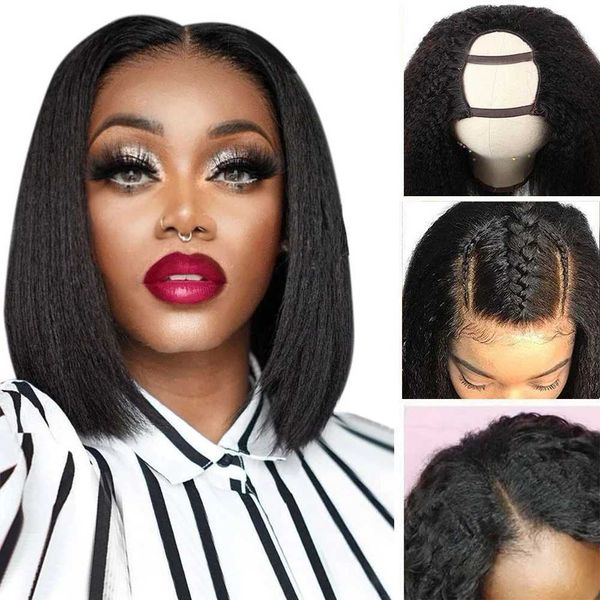 nxy hair wigs u part short bob synthetic yaki straight v for black women daily 8 16 inch 230619
nxy hair wigs u part short bob synthetic yaki straight v for black women daily 8 16 inch 230619