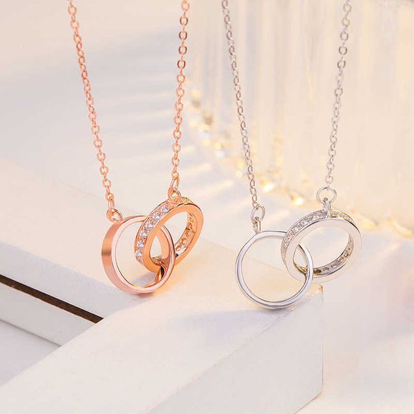 7q5e love double ring necklace card diamonds 925 silver plated 18k rose gold lock bone chain short pendant
7q5e love double ring necklace card diamonds 925 silver plated 18k rose gold lock bone chain short pendant