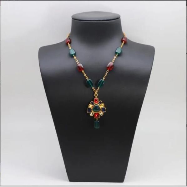 pendant necklaces colorful glazed ancient gold antique lobster buckle snake bone chain women's necklace, Silver
pendant necklaces colorful glazed ancient gold antique lobster buckle snake bone chain women's necklace, Silver
