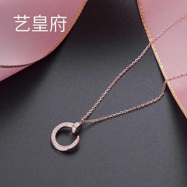counter quality yihuang mansion light luxury popular nail pendant necklace full of micro set s925 sterling silver jewelry, Black
counter quality yihuang mansion light luxury popular nail pendant necklace full of micro set s925 sterling silver jewelry, Black
